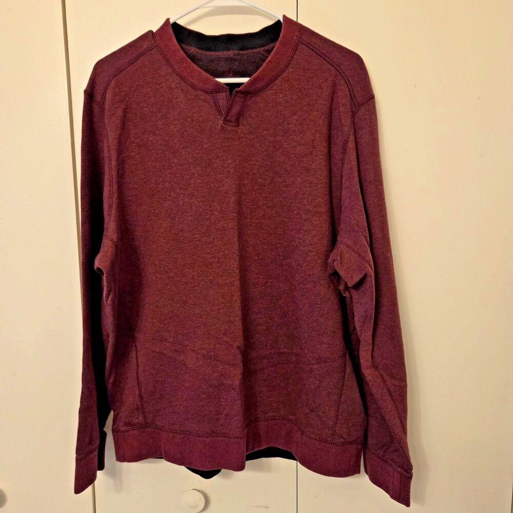 Tommy Bahama Men’s Flip Coast Reversible Split-Neck Pullover Sweatshirt - Large